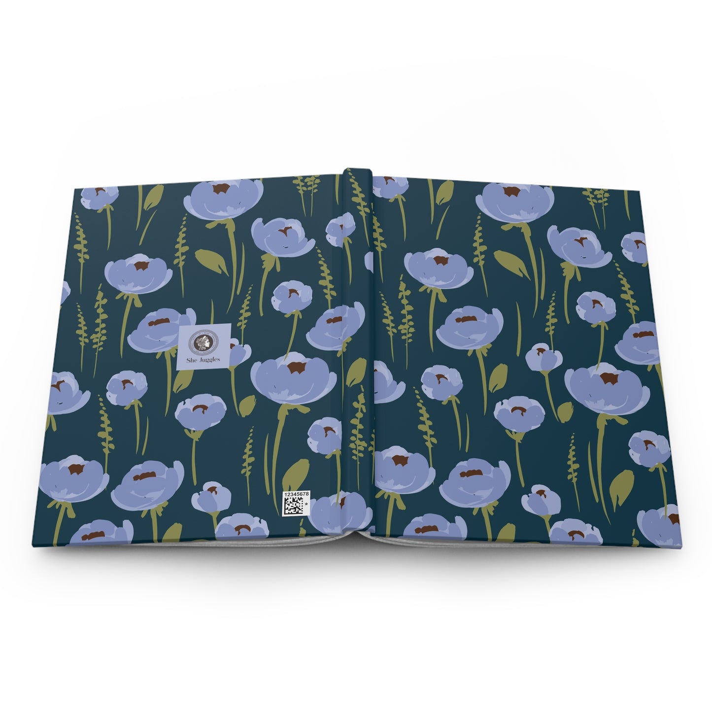 Blue Poppy Hardcover Matte Journal