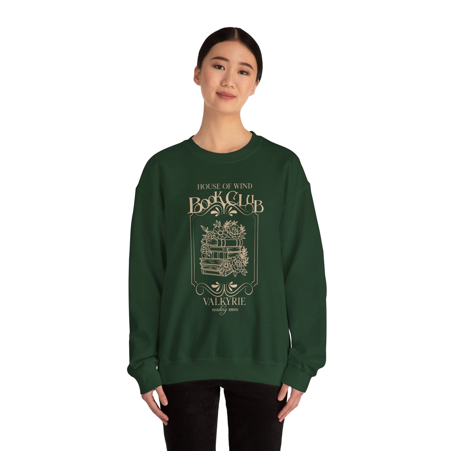 House of Wind Book Club Valkyrie Reading Room Heavy Blend™ Crewneck Sweatshirt
