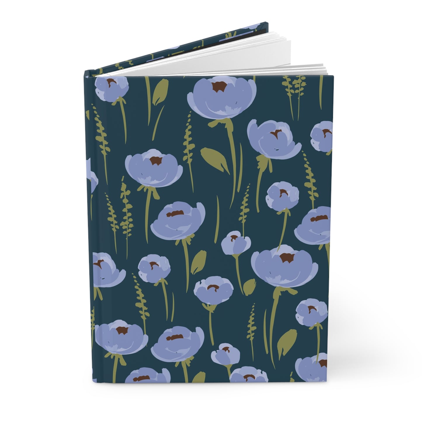 Blue Poppy Hardcover Matte Journal