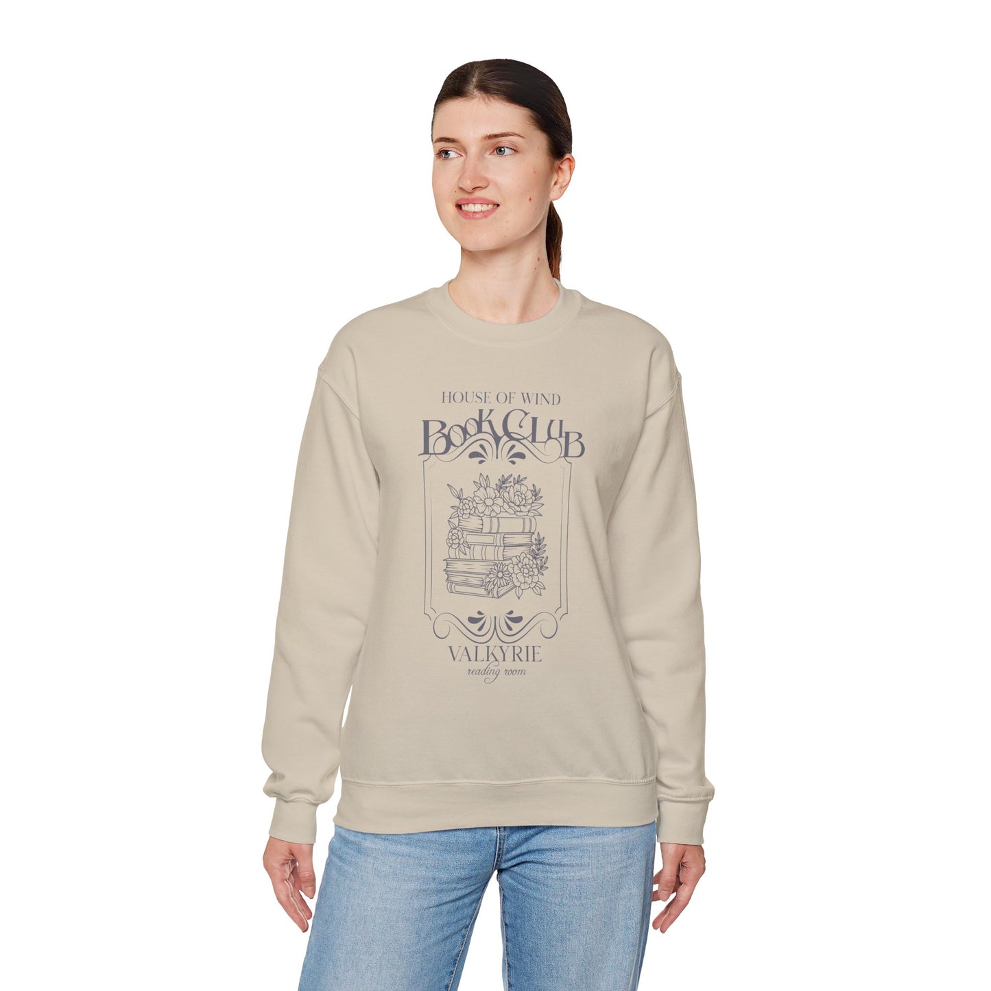 House of Wind Book Club Valkyrie Reading Room Heavy Blend™ Crewneck Sweatshirt