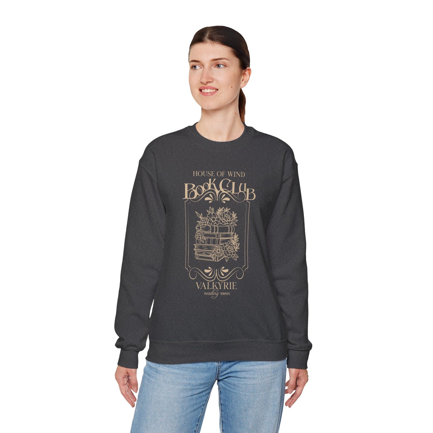 House of Wind Book Club Valkyrie Reading Room Heavy Blend™ Crewneck Sweatshirt