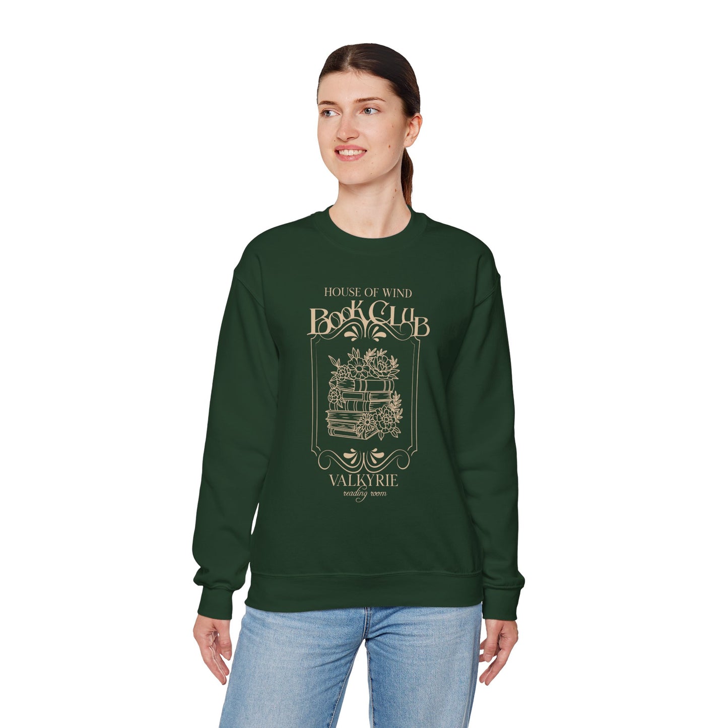 House of Wind Book Club Valkyrie Reading Room Heavy Blend™ Crewneck Sweatshirt