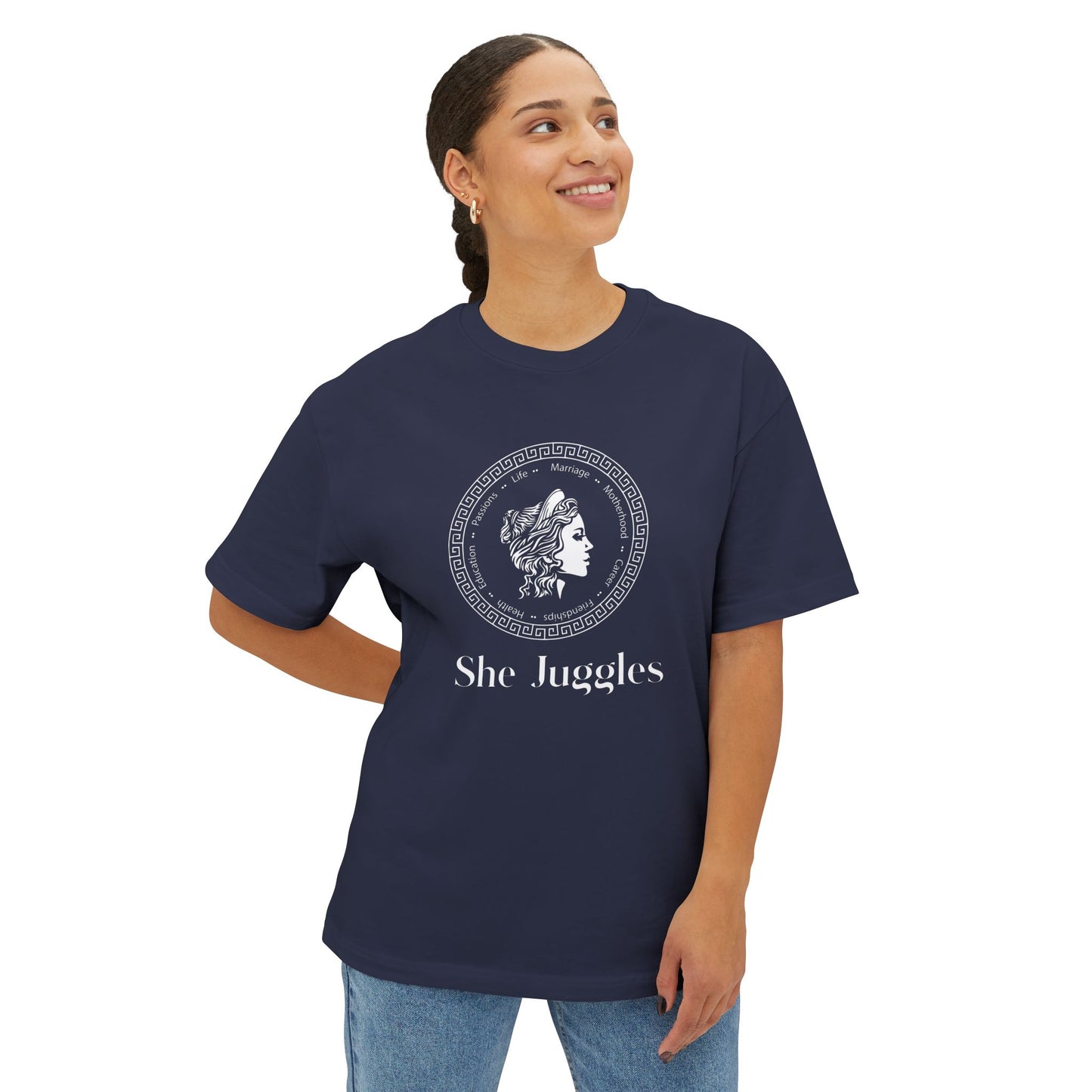 She Juggles Oversized Boxy Tee