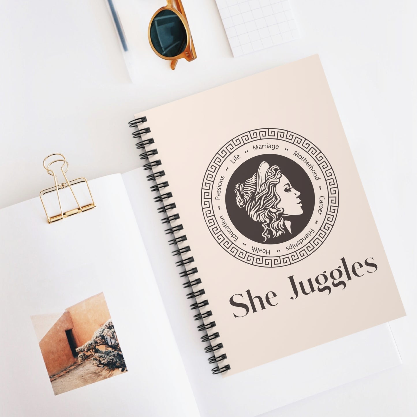 She Juggles Lined Spiral Notebook