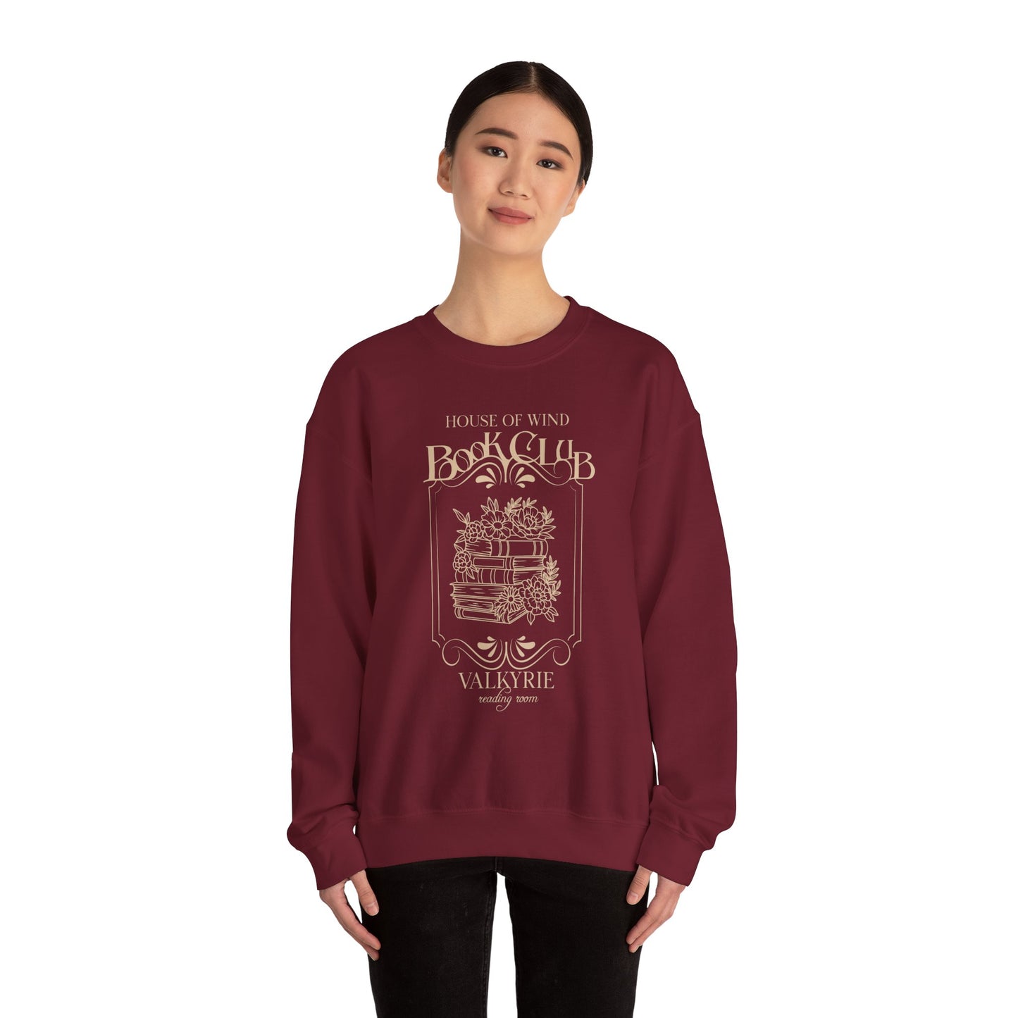 House of Wind Book Club Valkyrie Reading Room Heavy Blend™ Crewneck Sweatshirt