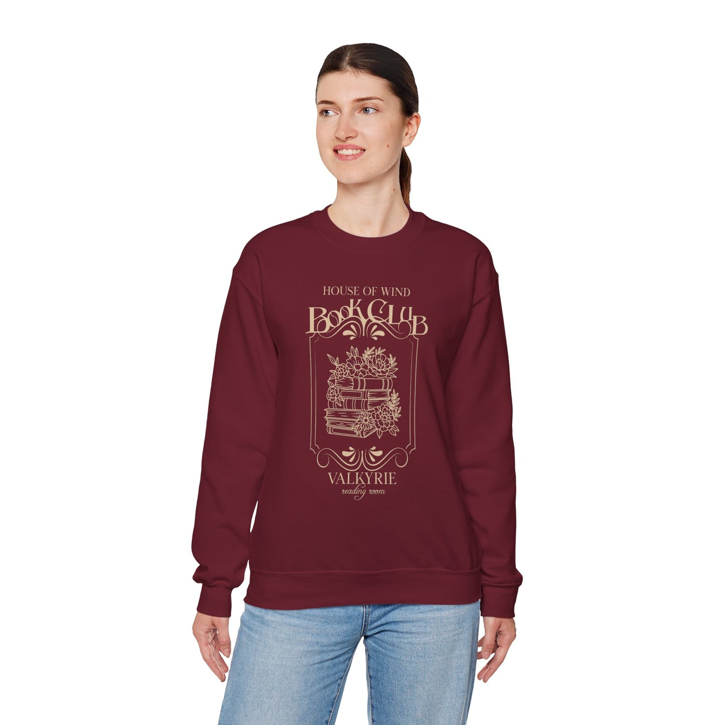 House of Wind Book Club Valkyrie Reading Room Heavy Blend™ Crewneck Sweatshirt