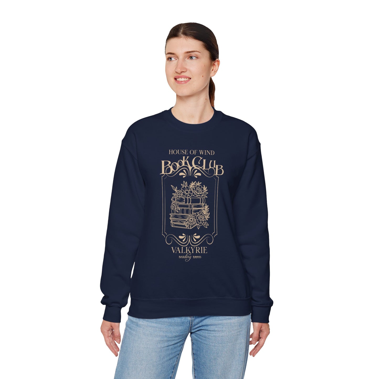 House of Wind Book Club Valkyrie Reading Room Heavy Blend™ Crewneck Sweatshirt