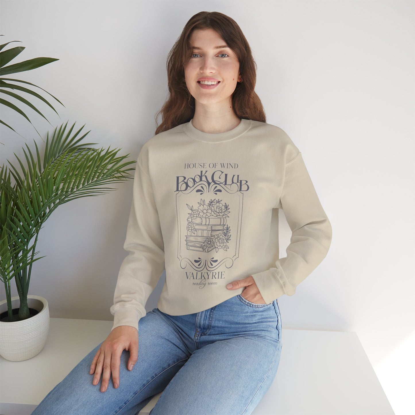 House of Wind Book Club Valkyrie Reading Room Heavy Blend™ Crewneck Sweatshirt