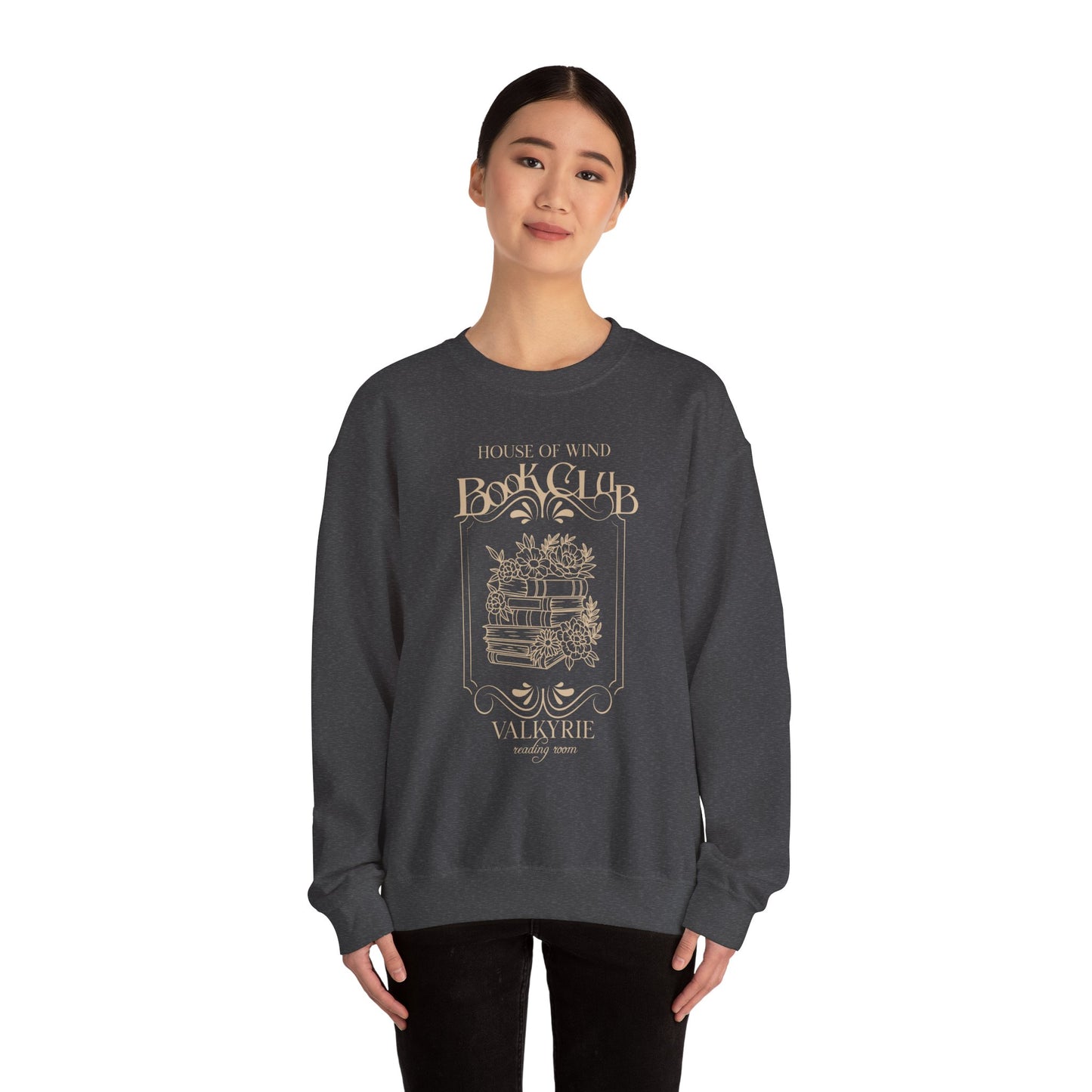 House of Wind Book Club Valkyrie Reading Room Heavy Blend™ Crewneck Sweatshirt