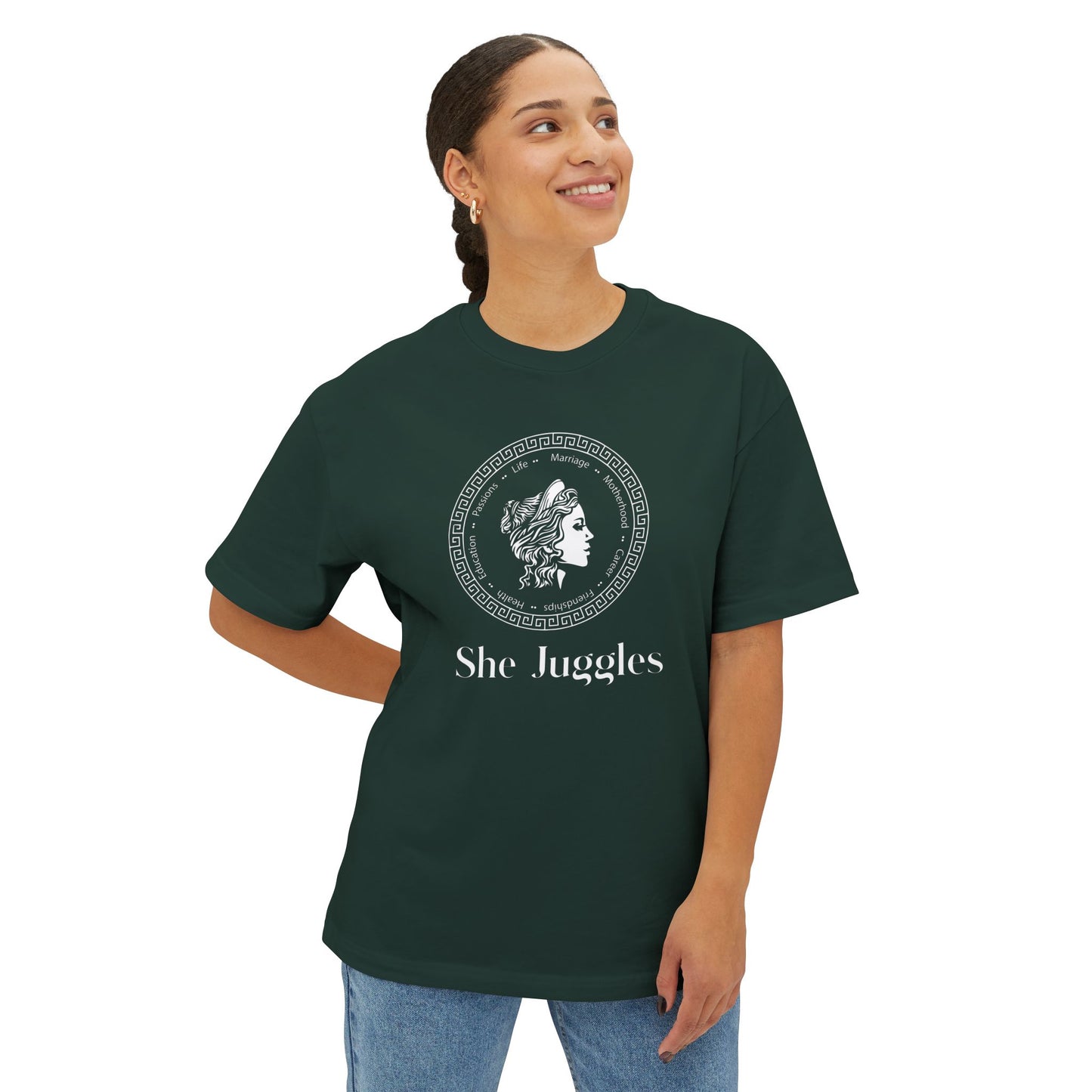She Juggles Oversized Boxy Tee