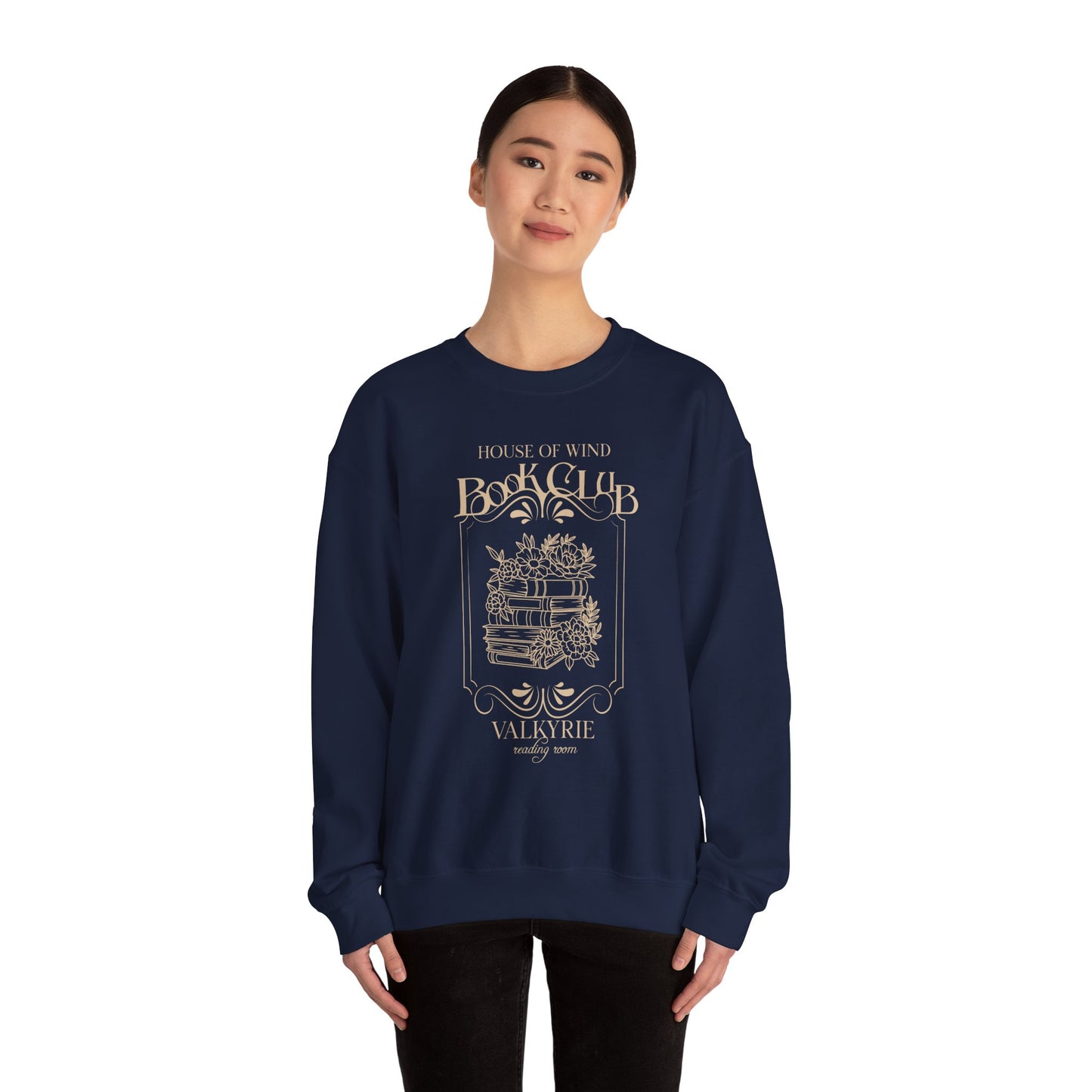 House of Wind Book Club Valkyrie Reading Room Heavy Blend™ Crewneck Sweatshirt