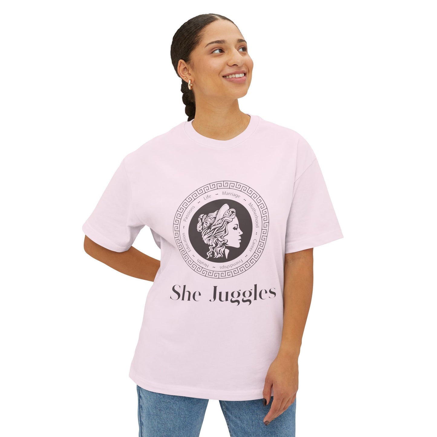 She Juggles Oversized Boxy Tee