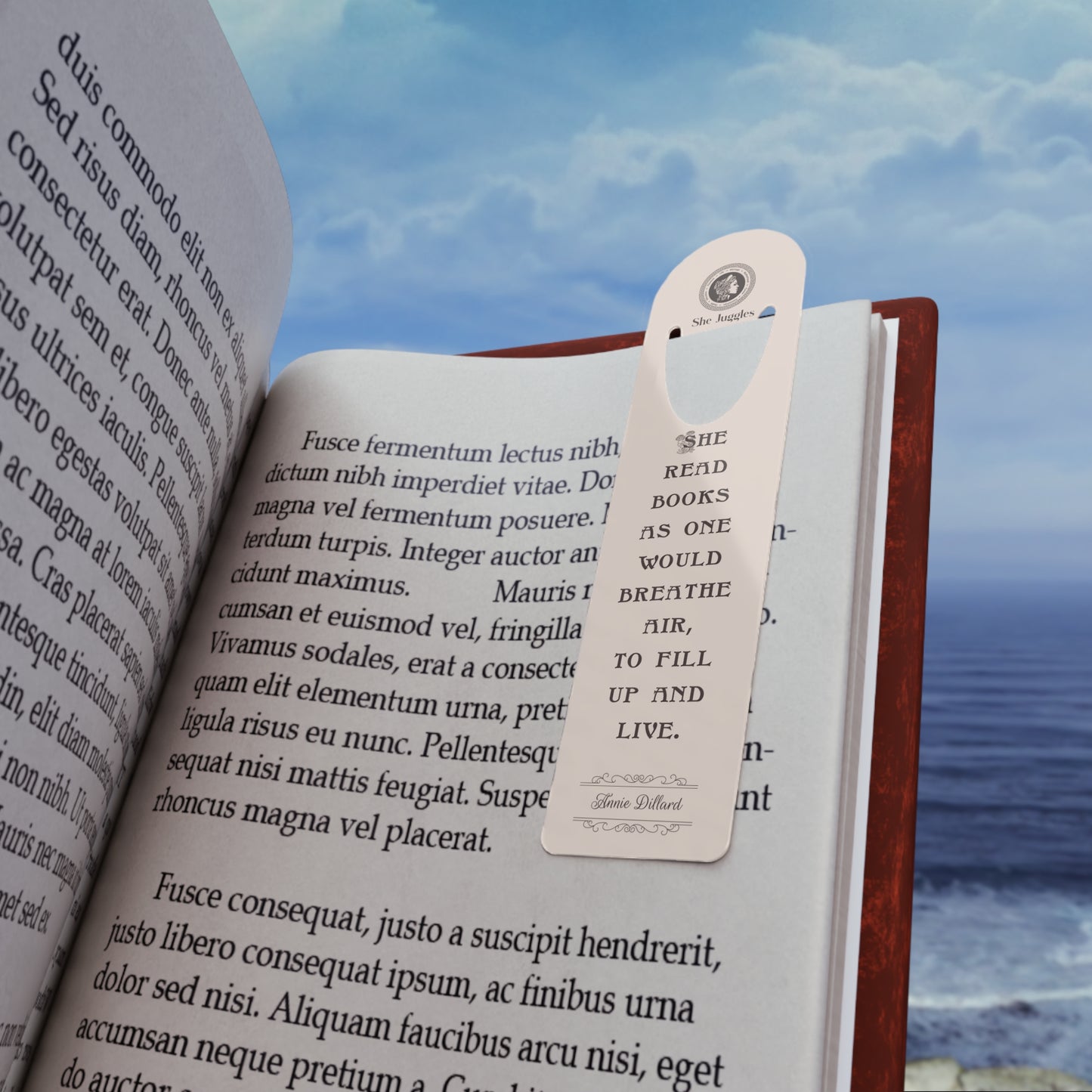 She Read Books Aluminum Bookmark