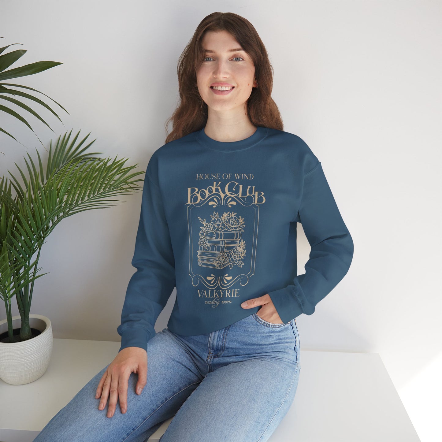 House of Wind Book Club Valkyrie Reading Room Heavy Blend™ Crewneck Sweatshirt