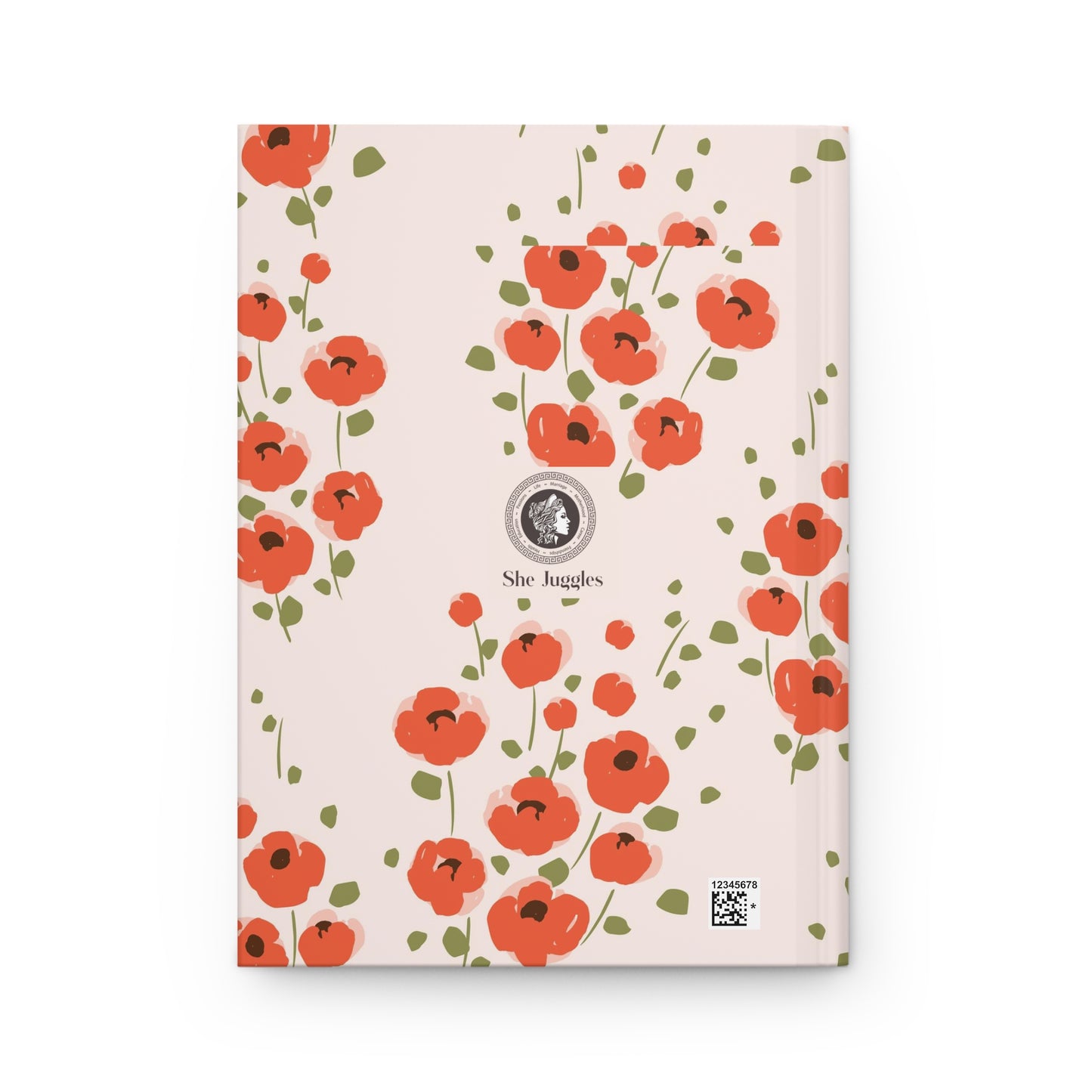 Red Poppies Hardcover Journal