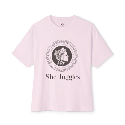 She Juggles Oversized Boxy Tee