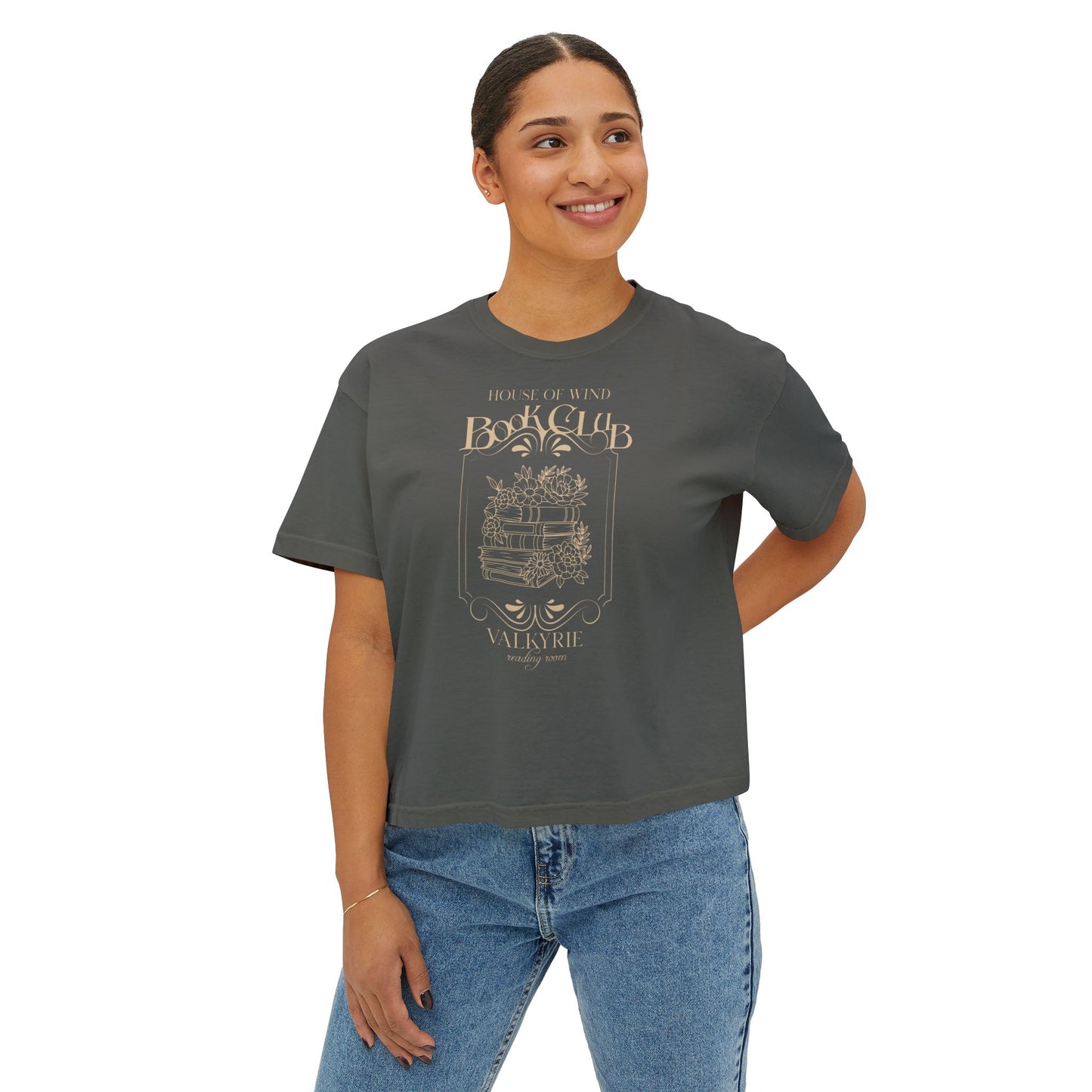 House of Wind Book Club Women's Boxy Crop T-Shirt