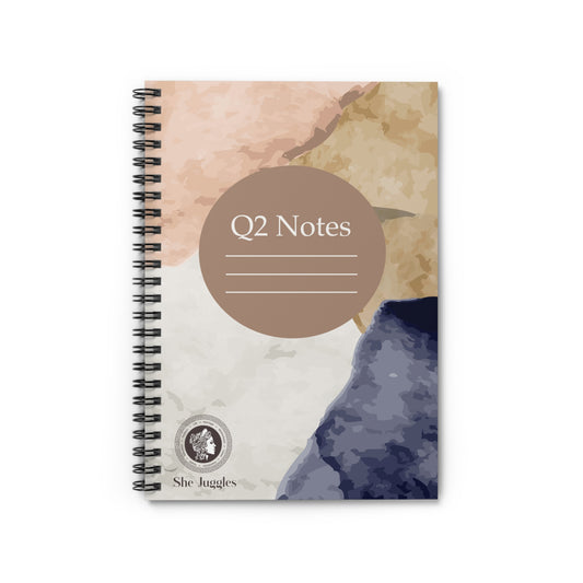 Q2 Marble She Juggles Spiral Notebook