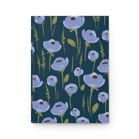 Blue Poppy Hardcover Matte Journal