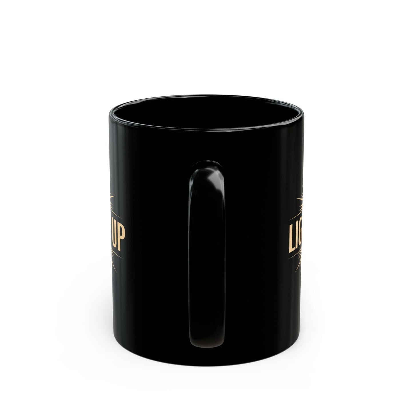 Light It Up Black Ceramic Mug (11oz)