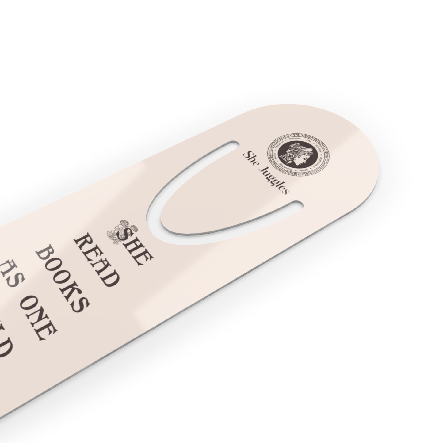 She Read Books Aluminum Bookmark