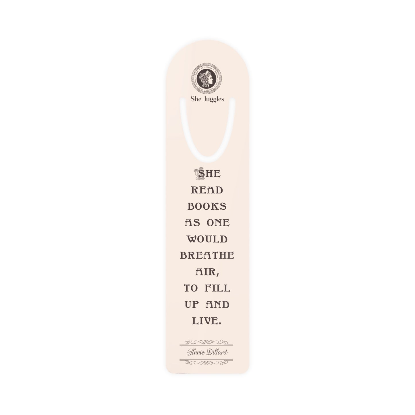 She Read Books Aluminum Bookmark