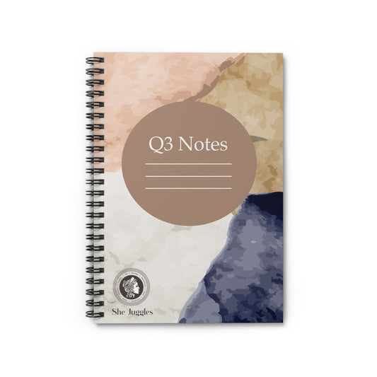 Q3 Marble She Juggles Spiral Notebook