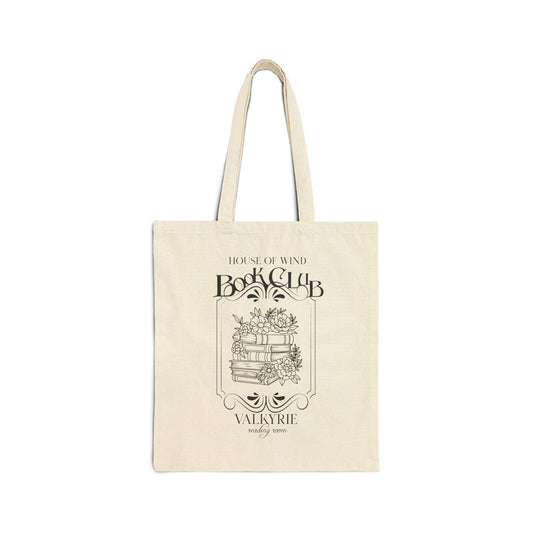 House of Wind Book Club Valkyrie Reading Room Cotton Canvas Tote Bag