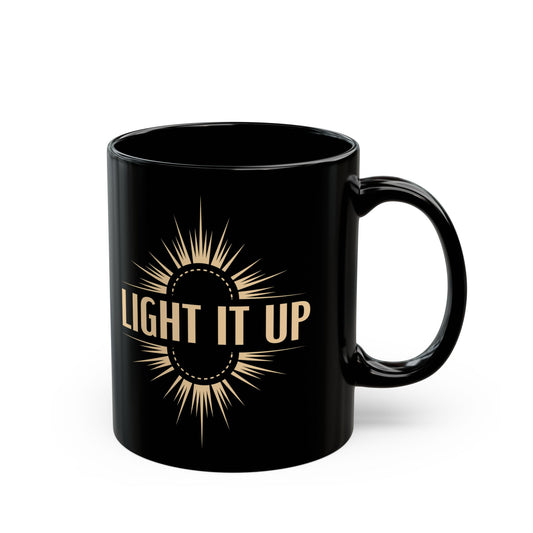 Light It Up Black Ceramic Mug (11oz)