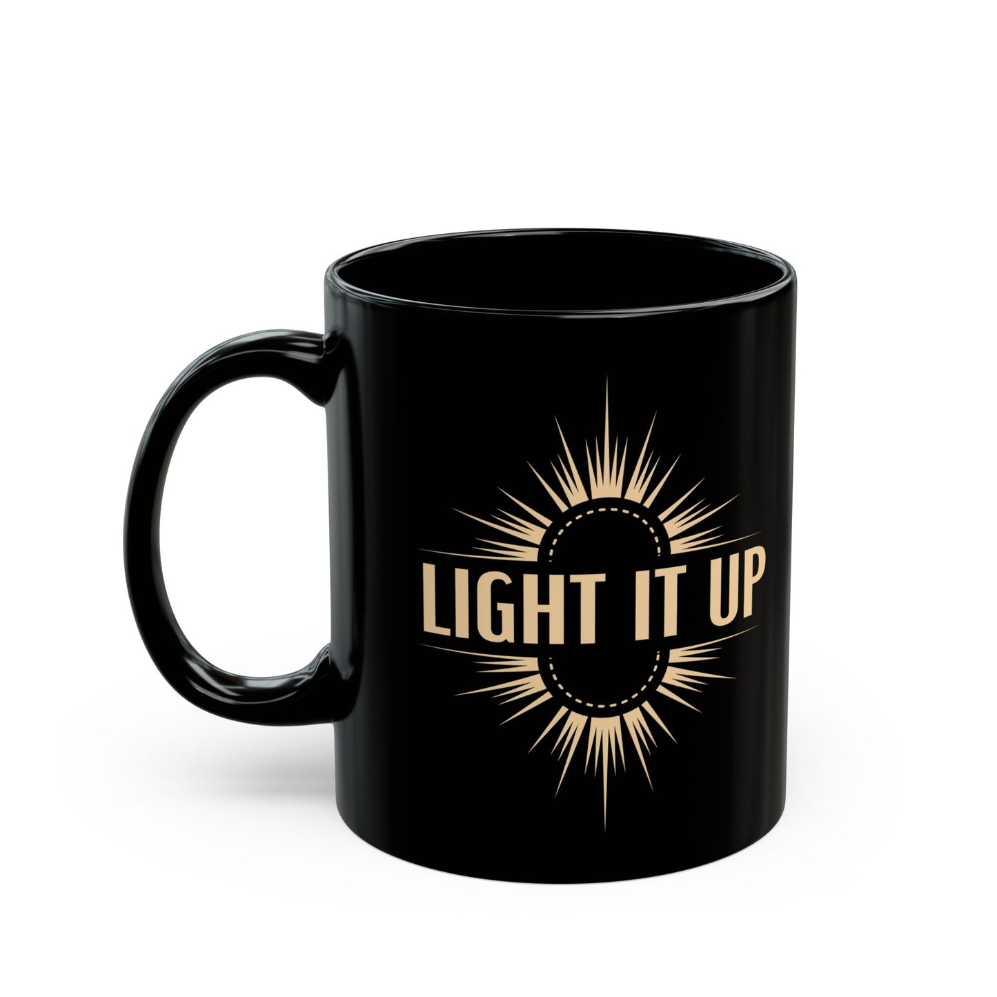 Light It Up Black Ceramic Mug (11oz)