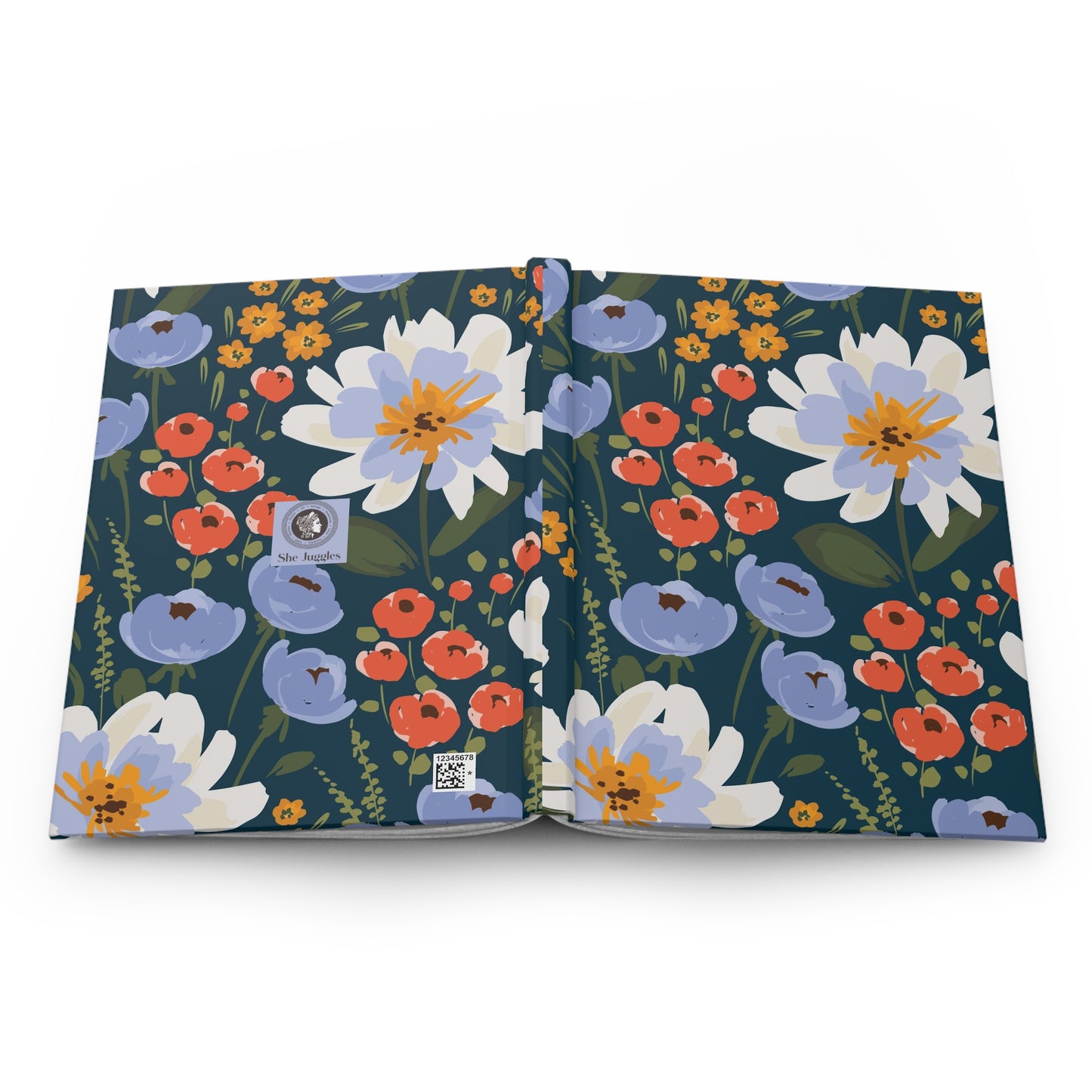 Flowers & Poppies Hardcover Journal