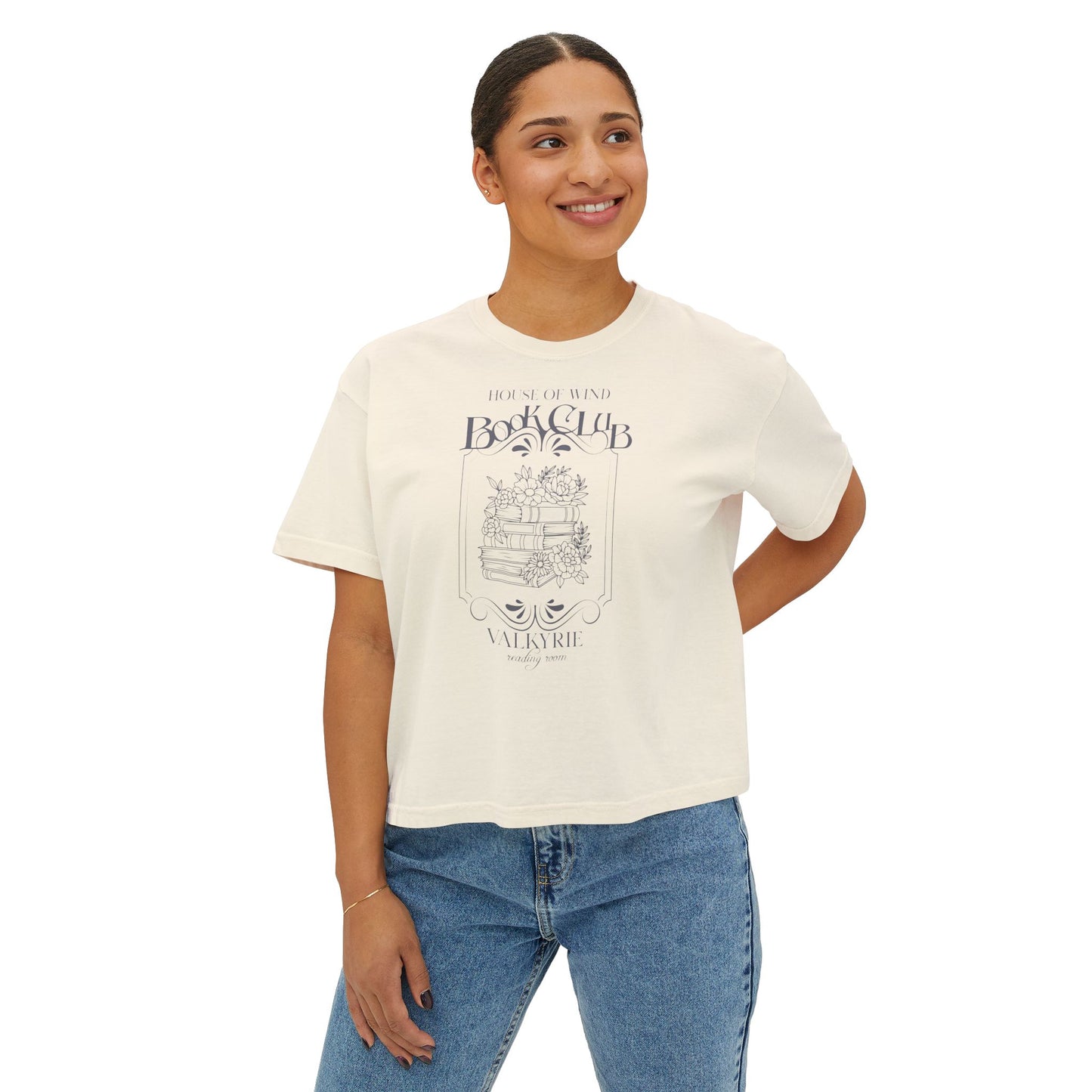 House of Wind Book Club Women's Boxy Crop T-Shirt