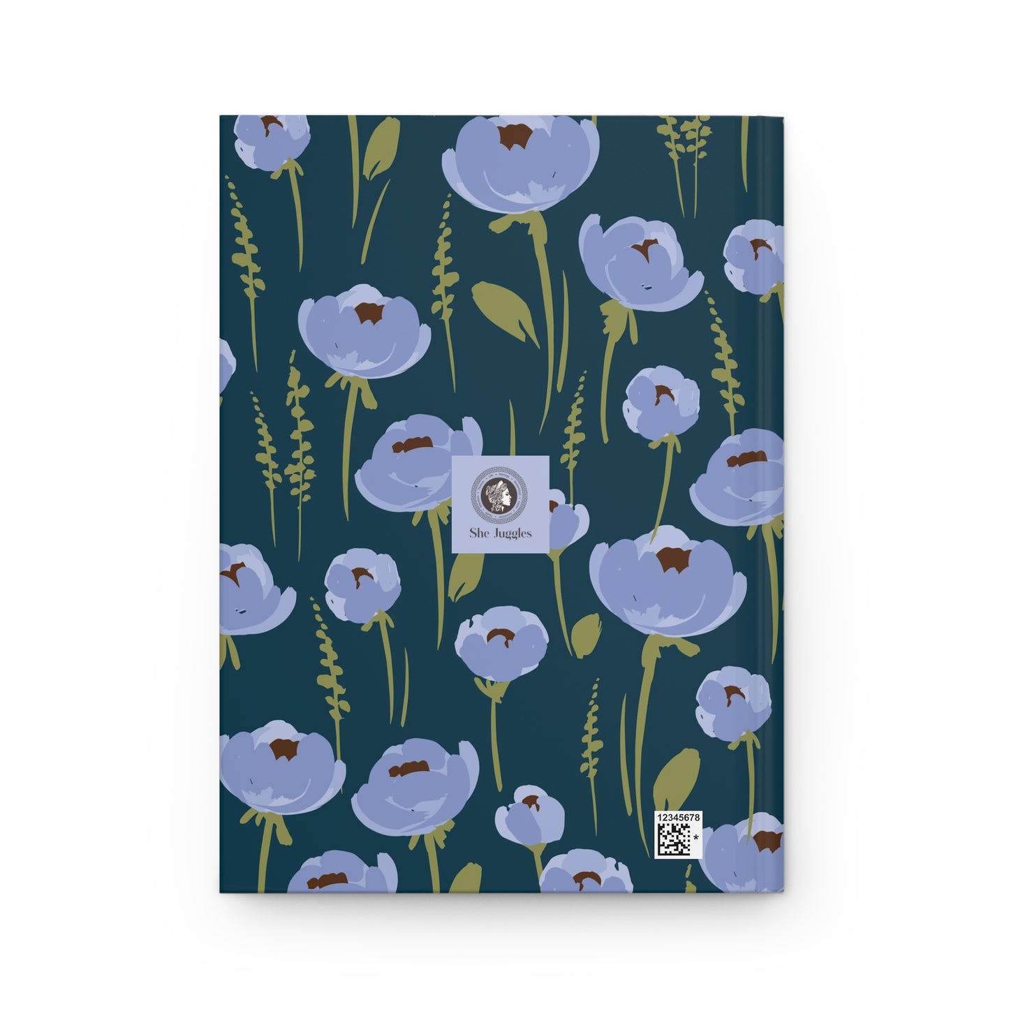 Blue Poppy Hardcover Matte Journal