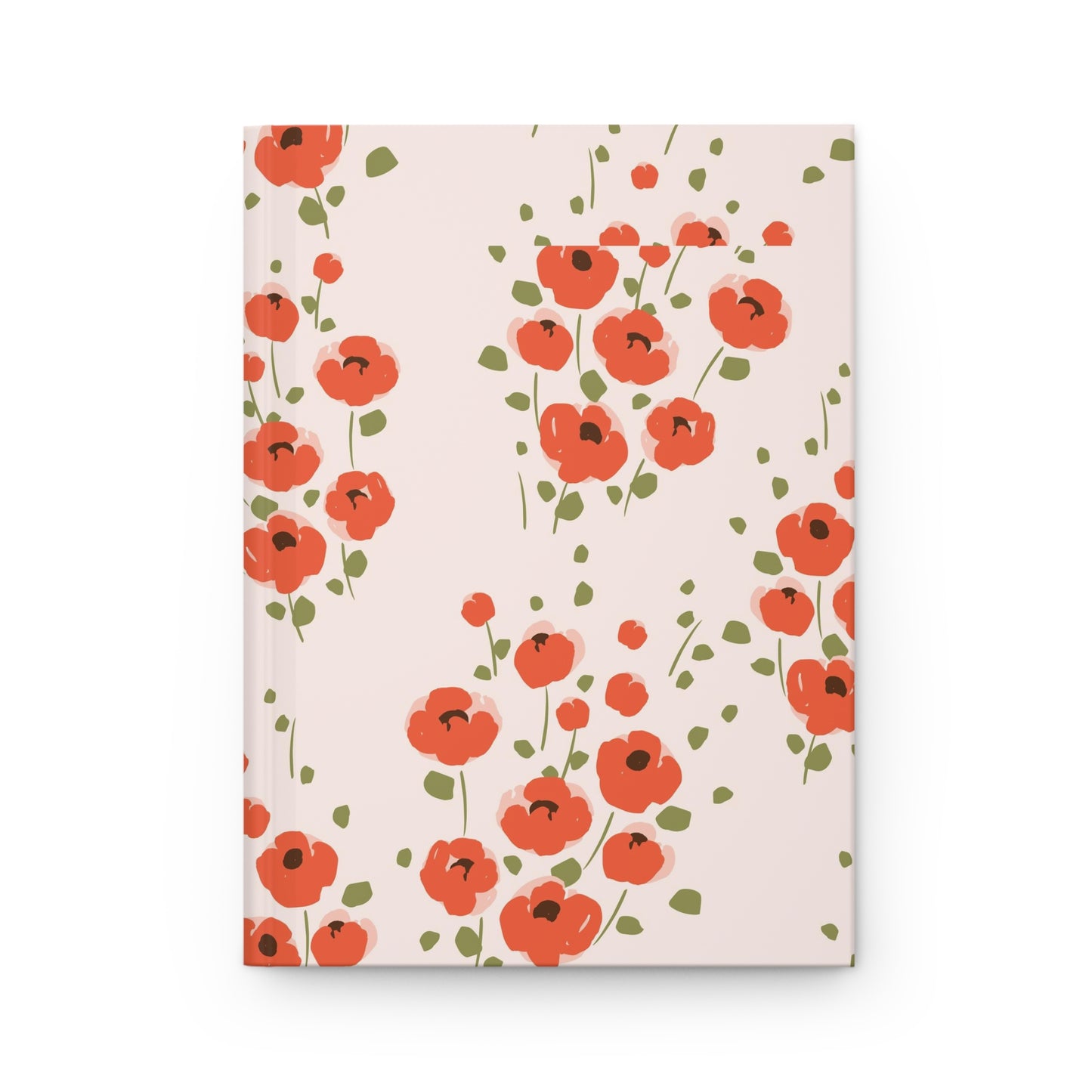 Red Poppies Hardcover Journal