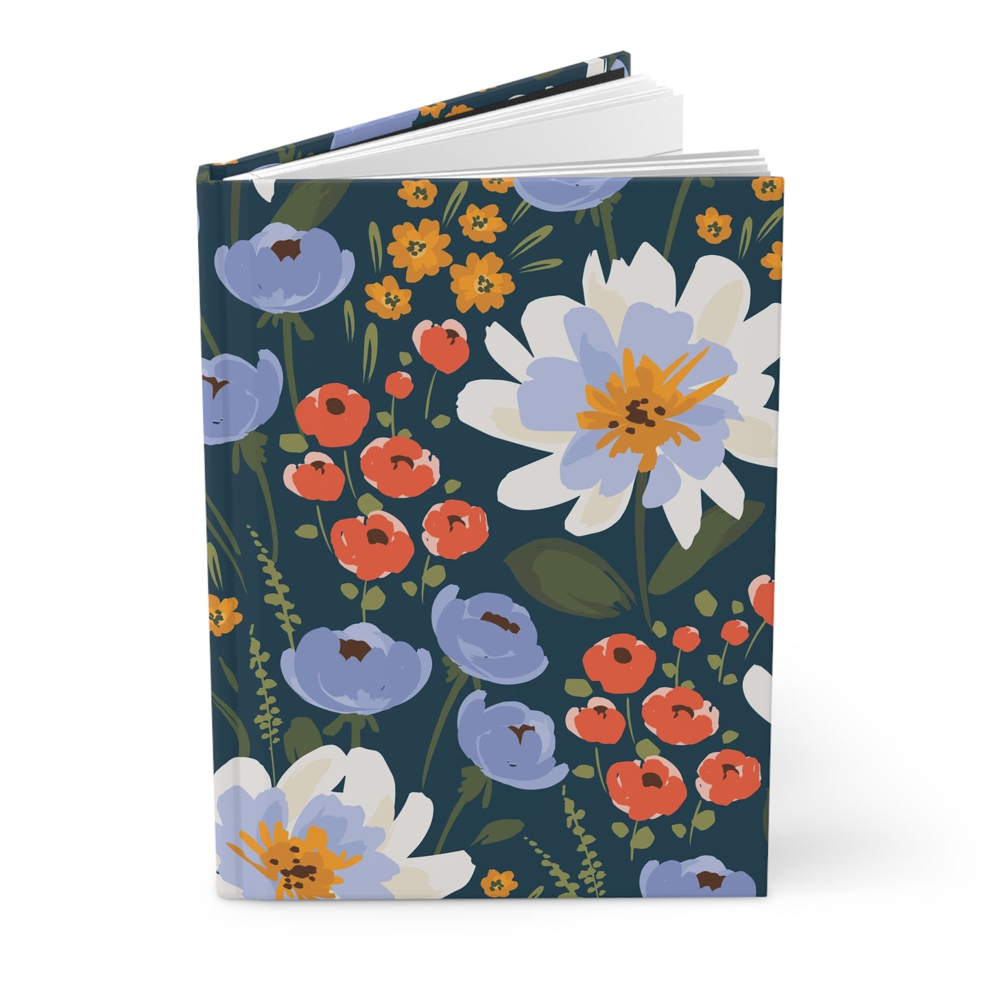 Flowers & Poppies Hardcover Journal