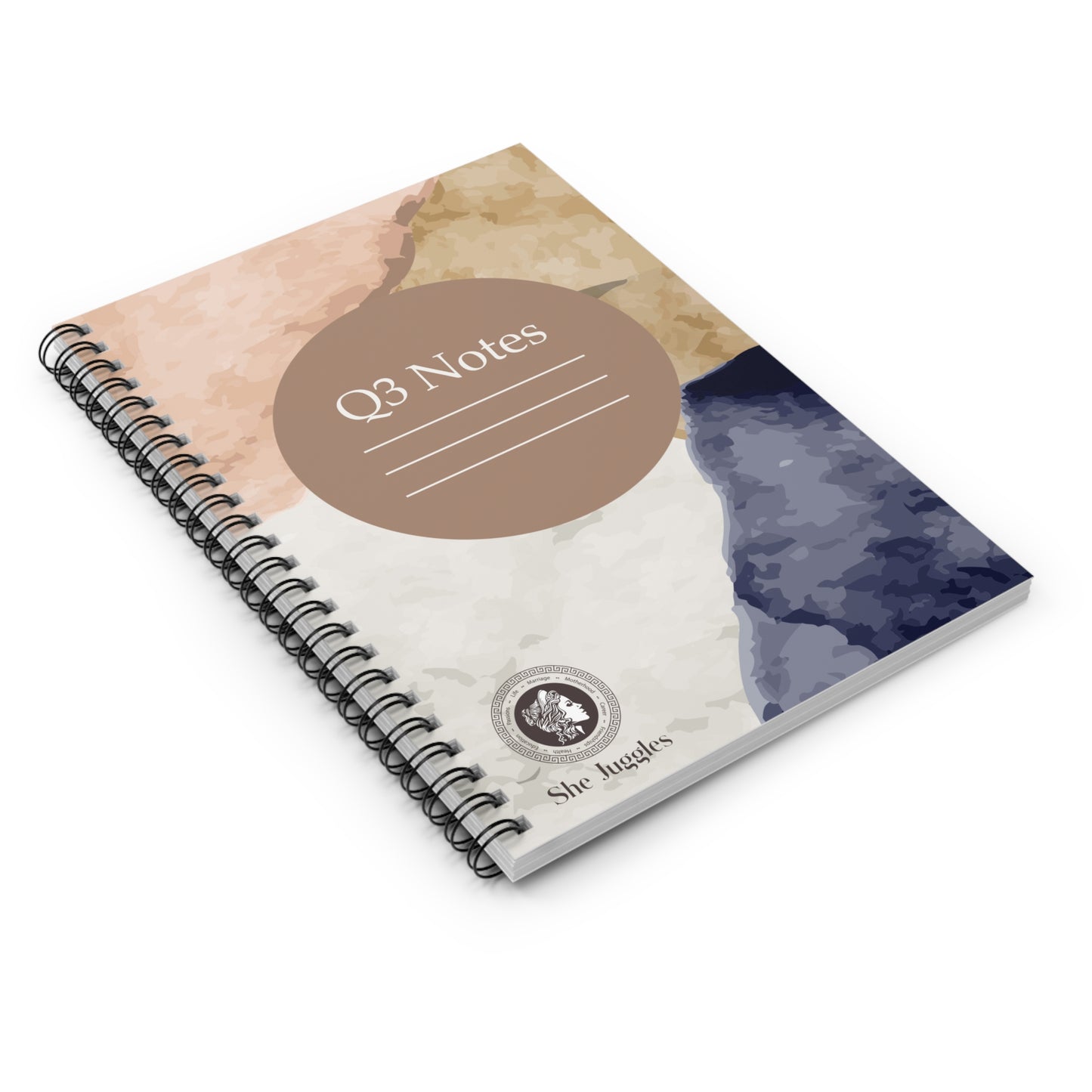 Q3 Marble She Juggles Spiral Notebook