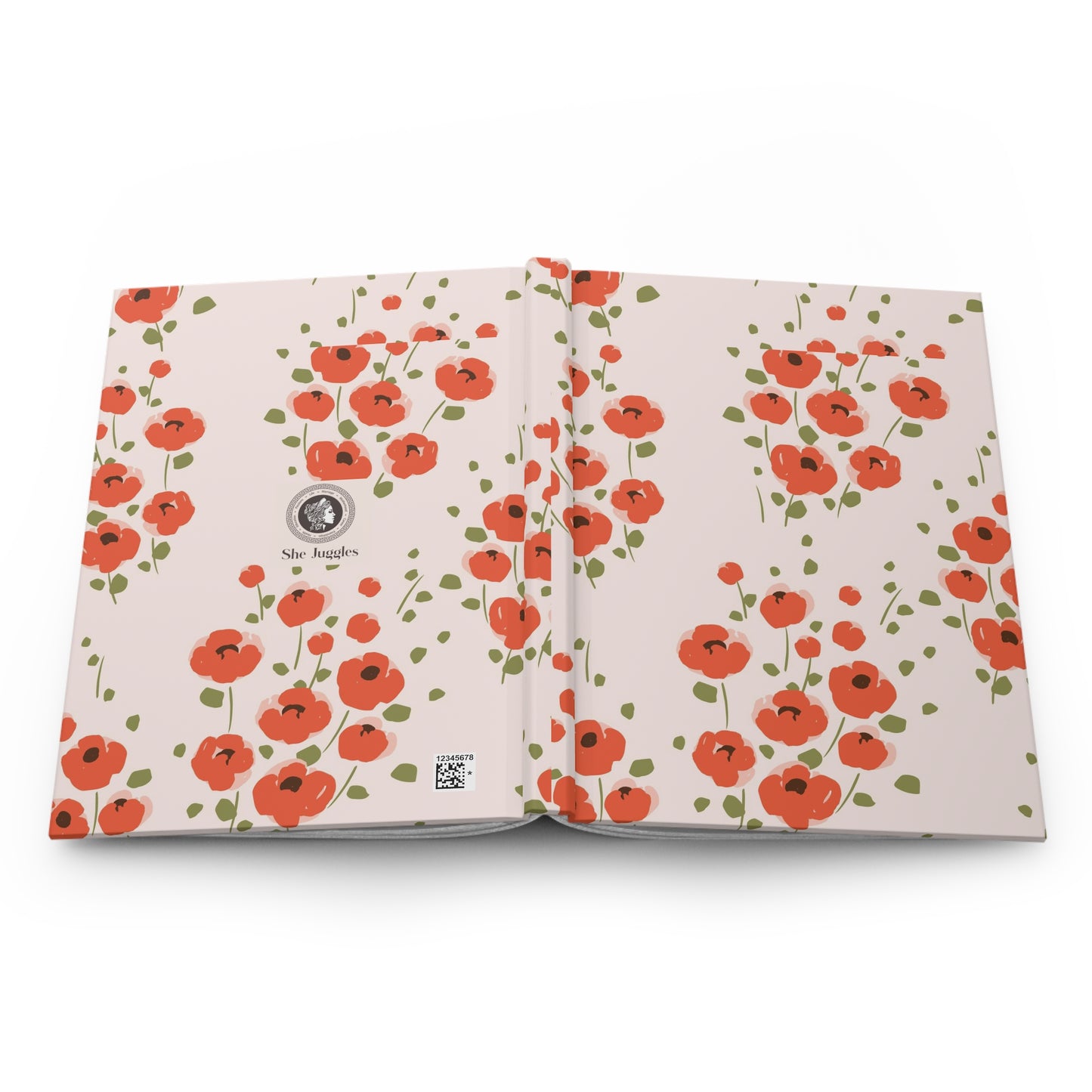 Red Poppies Hardcover Journal