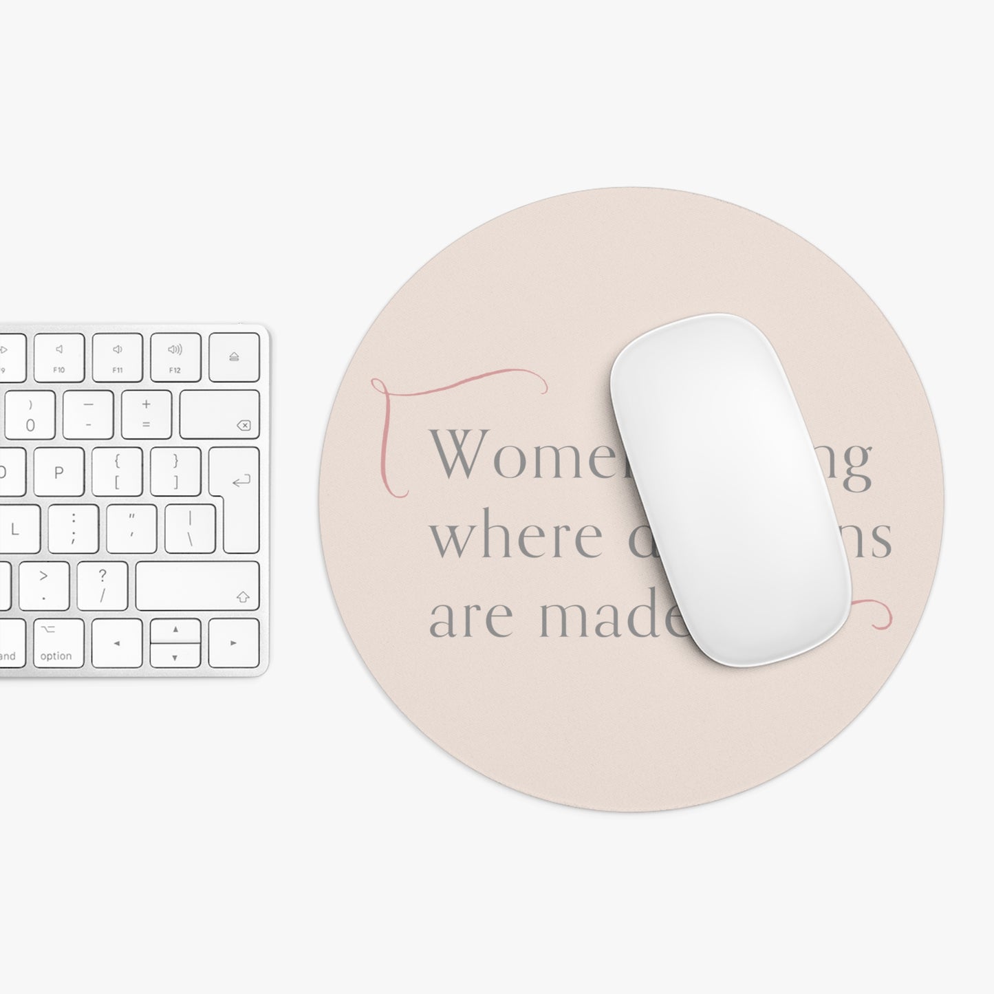 Women Belong Round Mouse Pad